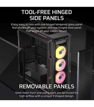 Corsair PC Case iCUE LINK 5000T LX RGB Black Mid-Tower Power supply included No