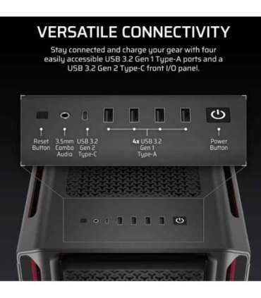 Corsair PC Case iCUE LINK 5000T LX RGB Black Mid-Tower Power supply included No