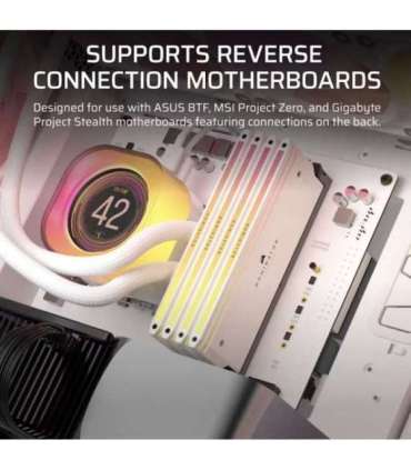 Corsair PC Case iCUE LINK 5000T LX RGB White Mid-Tower Power supply included No