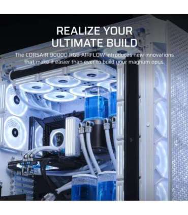 Corsair PC Case 9000D RGB AIRFLOW Super White Full-Tower Power supply included No