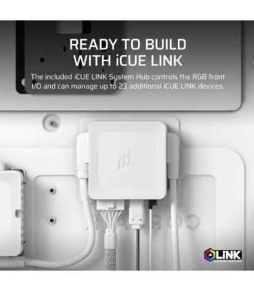 Corsair PC Case 9000D RGB AIRFLOW Super White Full-Tower Power supply included No