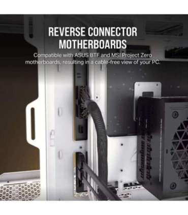 Corsair PC Case 6500X Dual Chamber White/Satin Gray Aluminum Mid-Tower Power supply included No