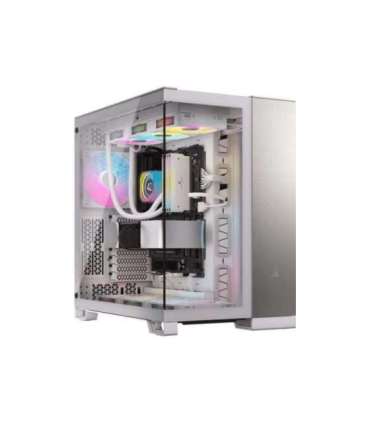 Corsair PC Case 6500X Dual Chamber White/Satin Gray Aluminum Mid-Tower Power supply included No