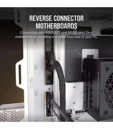 Corsair Dual Chamber PC Case 6500X White/Bamboo wood Mid Tower Power supply included No