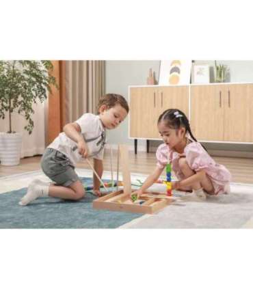 VIGA Деревянная развивающая игра Логические бусины, 104 элемента, Монтессори