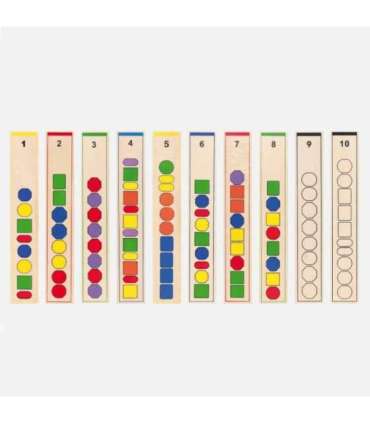 VIGA Деревянная развивающая игра Логические бусины, 104 элемента, Монтессори