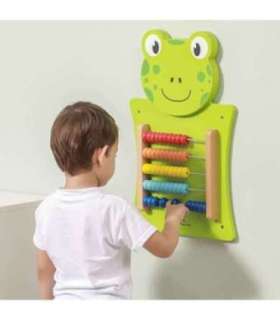 VIGA puidust manipuleerimislaud — abakus 'konnake', FSC-sertifikaat, Montessori