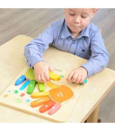 MASTERKIDZ hariv puidust tahvel sõrmede abil loendamiseks