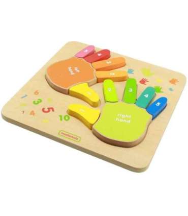 MASTERKIDZ hariv puidust tahvel sõrmede abil loendamiseks