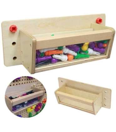 MASTERKIDZ контейнер для аксессуаров с прозрачной стенкой - STEM научно-образовательная доска