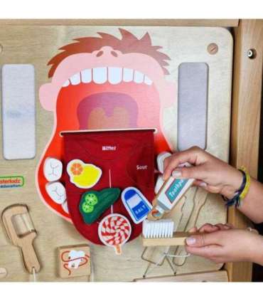 MASTERKIDZ suuhügieeni sensoorne seinapaneel Flex Montessori