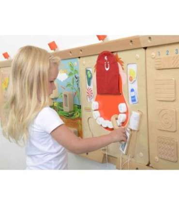 MASTERKIDZ suuhügieeni sensoorne seinapaneel Flex Montessori