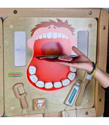 MASTERKIDZ suuhügieeni sensoorne seinapaneel Flex Montessori