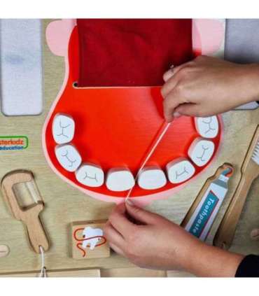 MASTERKIDZ suuhügieeni sensoorne seinapaneel Flex Montessori