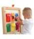 MASTERKIDZ Drewniana Tablica Manipulacyjna Ścienna Flex Kolorowe Kieszonki Klamry i Rzepy