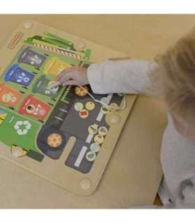 MASTERKIDZ магнитная доска сортировка отходов грузовик для переработки Монтессори