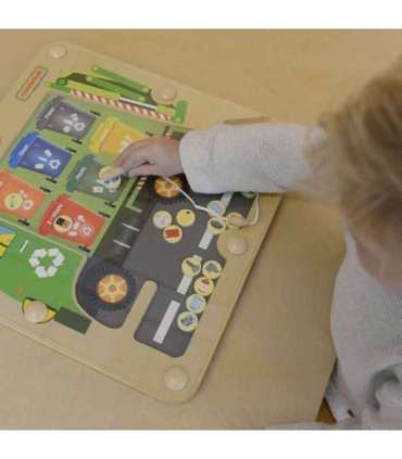 MASTERKIDZ magnettahvel jäätmete sorteerimine taaskasutuse veoauto Montessori