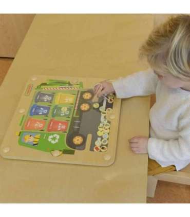 MASTERKIDZ magnettahvel jäätmete sorteerimine taaskasutuse veoauto Montessori