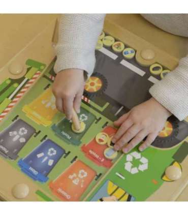 MASTERKIDZ magnettahvel jäätmete sorteerimine taaskasutuse veoauto Montessori