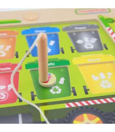 MASTERKIDZ magnettahvel jäätmete sorteerimine taaskasutuse veoauto Montessori