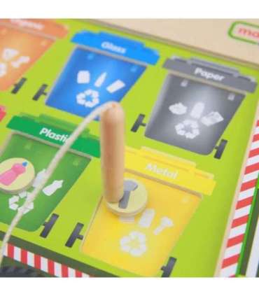 MASTERKIDZ magnettahvel jäätmete sorteerimine taaskasutuse veoauto Montessori