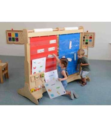 MASTERKIDZ тканевый подвесной органайзер с карманами для книг и картинок, синий