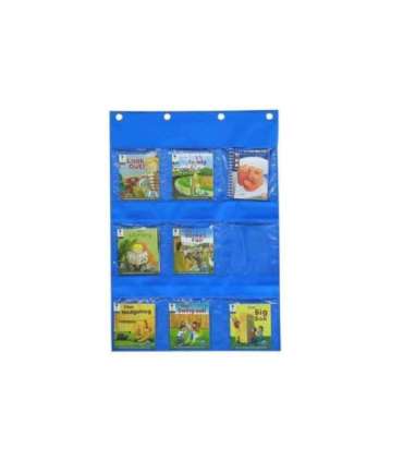 MASTERKIDZ тканевый подвесной органайзер с карманами для книг и картинок, синий