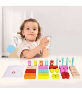 CLASSIC WORLD Деревянное домино для детей - Мишки, 105 шт.