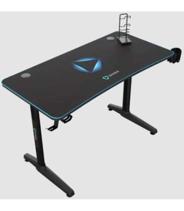 Onex Gaming Desk w/Cup holder, headset hook, Gamepad holder, Full coverage mouse pad GD1200H Black