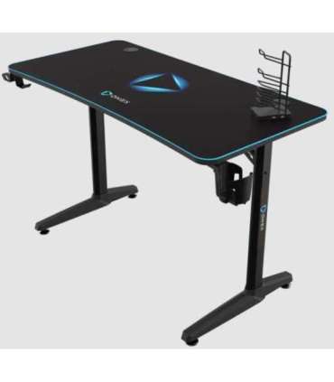 Onex Gaming Desk w/Cup holder, headset hook, Gamepad holder, Full coverage mouse pad GD1200H Black