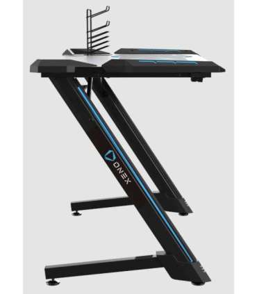 Onex RGB Gaming Desk w/Cup holder, headset hook, Gamepad holder, 114cm(w) GD1200Z Black