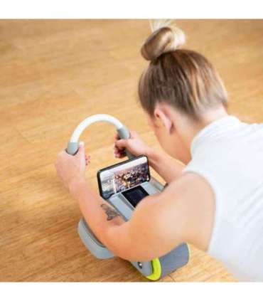 KA08 серое ABS автоматическое колесо для упражнений на пресс с ЖК-дисплеем и возможностью зарядки (HMS)