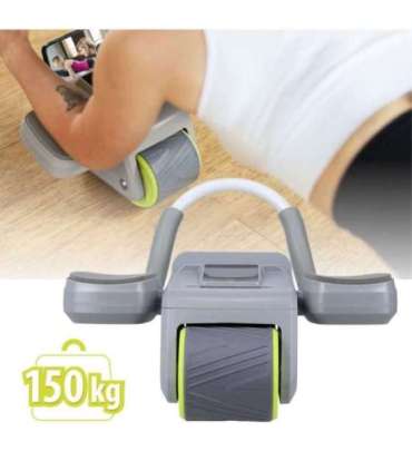 KA08 серое ABS автоматическое колесо для упражнений на пресс с ЖК-дисплеем и возможностью зарядки (HMS)