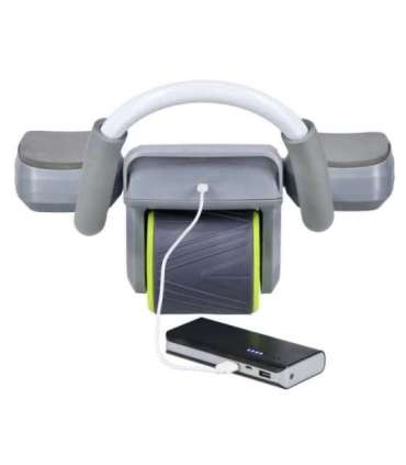 KA08 серое ABS автоматическое колесо для упражнений на пресс с ЖК-дисплеем и возможностью зарядки (HMS)