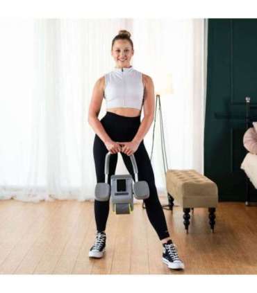 KA08 серое ABS автоматическое колесо для упражнений на пресс с ЖК-дисплеем и возможностью зарядки (HMS)