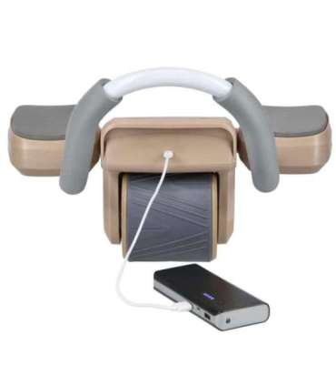 KA08 коричневое ABS автоматическое колесо для тренировки мышц пресса с ЖК-дисплеем и возможностью зарядки (HMS)