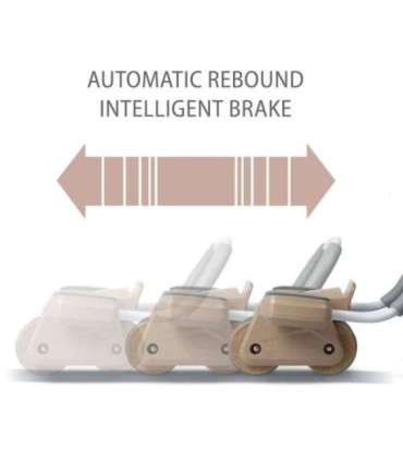 KA08 коричневое ABS автоматическое колесо для тренировки мышц пресса с ЖК-дисплеем и возможностью зарядки (HMS)