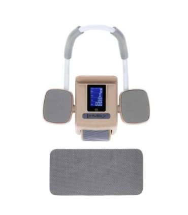 KA08 коричневое ABS автоматическое колесо для тренировки мышц пресса с ЖК-дисплеем и возможностью зарядки (HMS)