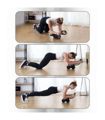 KA10 чёрный AB-ролик для тренировки мышц пресса — HMS