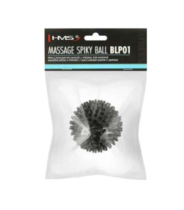 BLP01 черный шипованный массажный мяч HMS