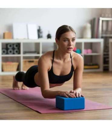 KJ01 блок для йоги, синий, HMS