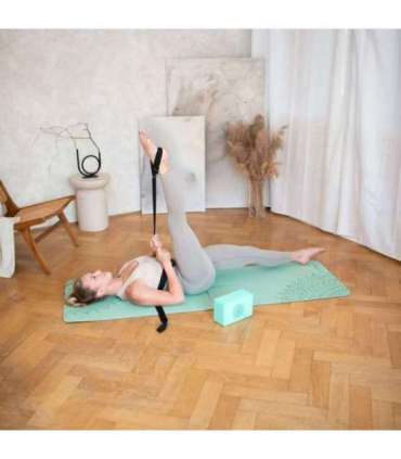 SJ02 ремень для йоги чёрный HMS