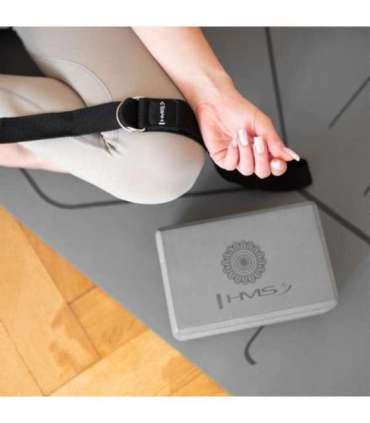 SJ02 ремень для йоги чёрный HMS