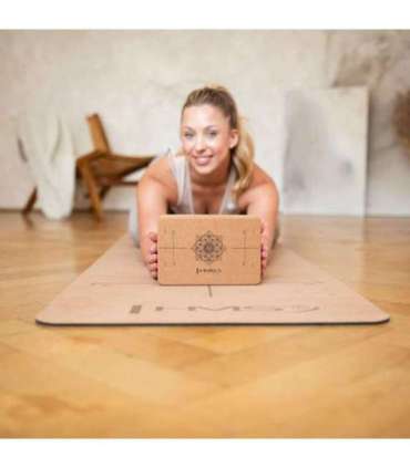 KJ02 пробковый блок для йоги HMS