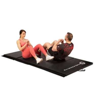 MGS01 гимнастический складной мат 2400x1200 мм чёрный HMS Premium