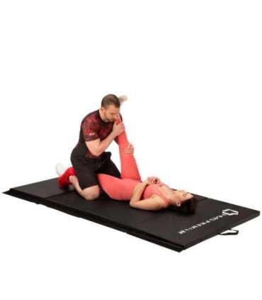 MGS01 гимнастический складной мат 2400x1200 мм чёрный HMS Premium