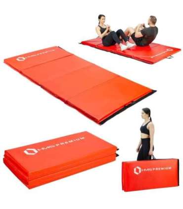 MGS01 гимнастический складной матрас 2400x1200 mm красный HMS Premium