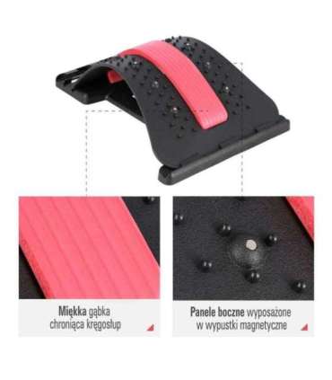 PRP02 красный тренажёр для растяжки спины с магнитами HMS