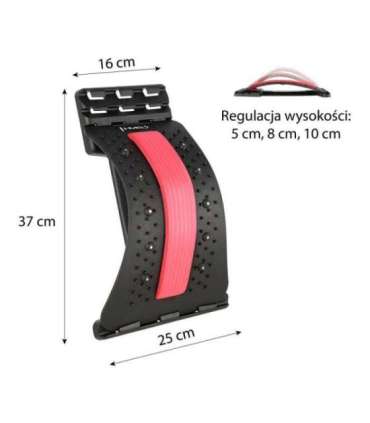 PRP02 красный тренажёр для растяжки спины с магнитами HMS