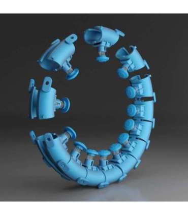 HHW01 синий хула-хуп с утяжелителем HMS